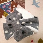 キッズ♡ボア＆ニットのあったかリボンマフラー♡