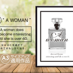 【A4ポスター】A WOMAN "おしゃれインテリア雑貨" 海外 女性 モノトーン A3へのサイズ変更可能