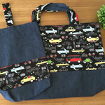 [送料無料]カラフル車のレッスンバッグセット