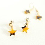 星のべっこうイヤリング -茶系-