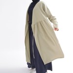 ＜お試し品＞ウールストレッチ カシュクール ワンピース/ナチュラル a5-16