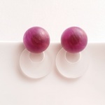 gold marble♡purple×clear