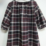 タータンチェック柄チュニック　パープル