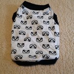 完成品【胸35】パンダ柄タンクトップ（黒）