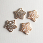 星のパール＆ストーンのピアス