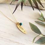 Surf board necklace 