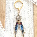 お客様専用　　キーリング*幸福のツバメ　　鳥グッズ