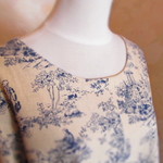 トワルドジュイ風　ワンピ～blue～値下げしました
