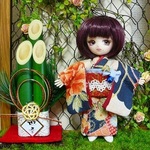 簡易着物＜彩華（紺）＞