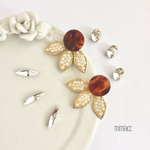 [NEW]bead*べっ甲とパールリーフのピアス