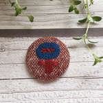 北欧なまあるいお花 刺繍 くるみボタン