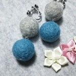 ポム ポム  イヤリング（ピアス）G×B