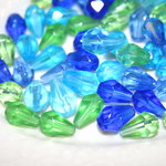 10～12mm　青い雫ビーズ　30ｇ（少量セット）