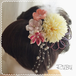《再販》つまみ細工 髪飾りﾟ･*:.｡❁成人式・卒業式
