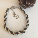 two colored twisted kumihimo  bracelet