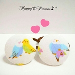 再販！インコのほっこり可愛い❤✨癒されくるみボタンのヘアゴムセット♪*⑭