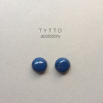 ▷期間限定◁cabochon  ネイビー×ブラックマーブル ピアス/イヤリング