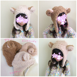 SALEもこもこ♡ファーのくまさん帽子*耳あて付きフライングキャップ