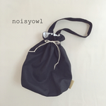 巾着バッグ black