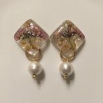 ドライフラワー ピアス