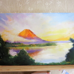 ＊saku-no様オーダー　油絵『富士山』