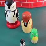トリ４匹　マトリョーシカ