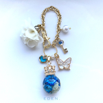 お花たちのバッグチャーム❤︎blue×white