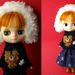 ﾐﾃﾞｨ洋服★紺・雪の結晶とトナカイ・セット★くま太郎・ブライス洋服
