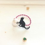 猫の雪玉遊びの指輪【猫シリーズ】
