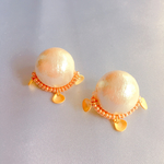 大粒コットンパール×しずくピアス/イヤリング~astre~