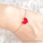 【再販】つやつやハート♡のブレスレット