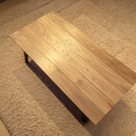 クリ カフェテーブル 【グレーオイル塗装】