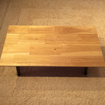 カバ カフェテーブル 【クリアオイル塗装】