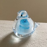 ガラスの小鳥 スカイブルー ペーパーウェイト