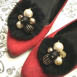 【1点もの】シューズクリップ♡ブラック
