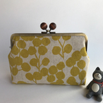 木の実(マスタード)　 ＊︎がま口通帳入れ&化粧ポーチ＊