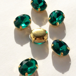 【8×10mm8個】エメラルド オーバル