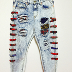 ケミカルウォッシュジーンズパンツ