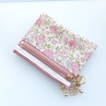 【再販】LIBERTY　リバティ　 Felicite　フェリシテ　33P　wファスナー・クリアポケット付きミニポーチ　★suicaパスケース　お財布に