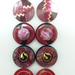 23～25ｍｍ◇10個入◇　レッド　ペアアソートボタン