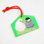 ～絵馬～『いつも文鳥と一緒に』