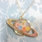 おかめインコさん🐦の土星ネックレス🌕