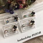 アシンメトリーbijou樹脂ピアス
