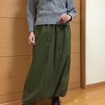 スカンツ風パンツ　カーキ