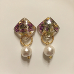ドライフラワー ピアス