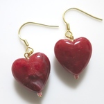 マーブルハート♥️のフックピアス♪