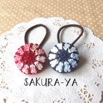 【12/10まで送料無料】レース編み☆大人カラーのヘアゴム