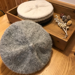 アルパカ×コットンのふわふわベレー帽（大人用）