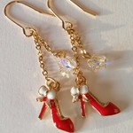 エナメルレッドのハイヒール👠ピアス💖