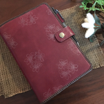 hirohashi様ご注文品 本革小花スタンプ手帳カバー&パスケース